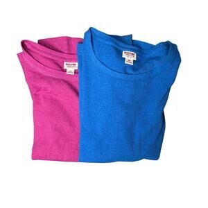 Mossimo Women's Blue and Pink Shirts Set of 2 Size Small